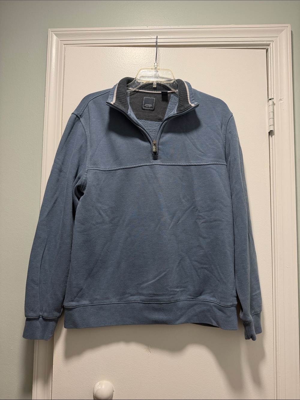 Arrow Men's Slate Blue Quarter-Zip Pullover Sweater